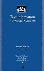 Tapa de Text information retrieval systems