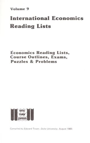 Tapa de International Economics Reading Lists