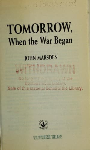 Tapa de Tomorrow, when the war began