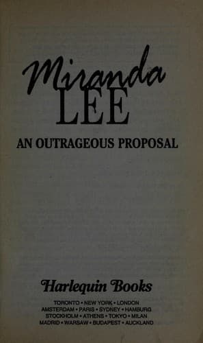 Tapa de Outrageous Proposal
