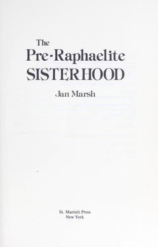 Tapa de The Pre-Raphaelite sisterhood