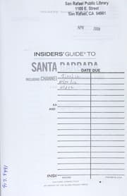 Tapa de Insiders' guide to Santa Barbara, including Channel Islands National Park