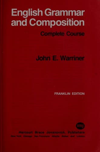 Tapa de English grammar and composition, fourth course