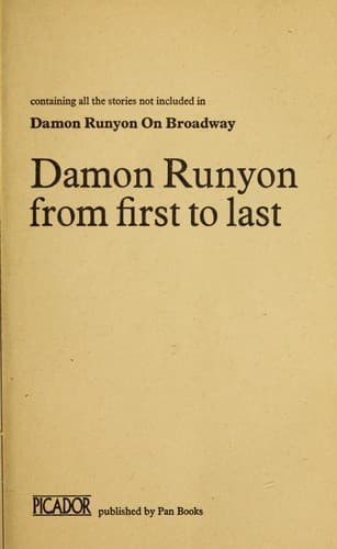 Tapa de Damon Runyon from first to last