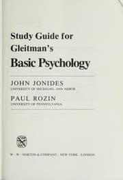 Tapa de Study guide for Gleitman's Basic psychology