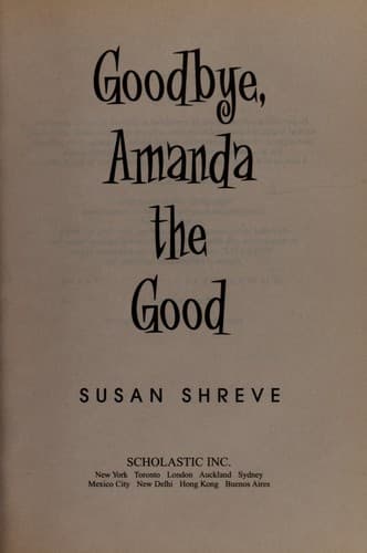 Tapa de Goodbye, Amanda the good