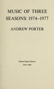 Tapa de Music of 3 Seasons 1974 1977
