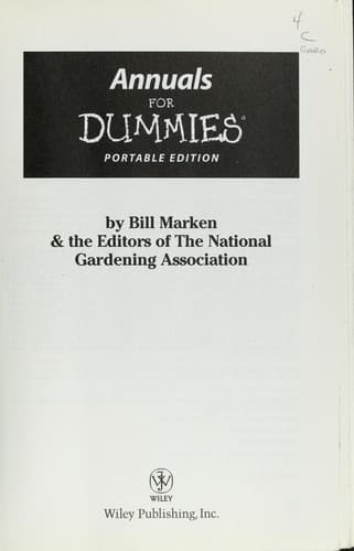 Tapa de Annuals for dummies