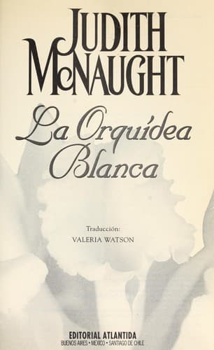 Tapa de La orquídea blanca