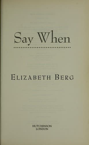 Tapa de Say when