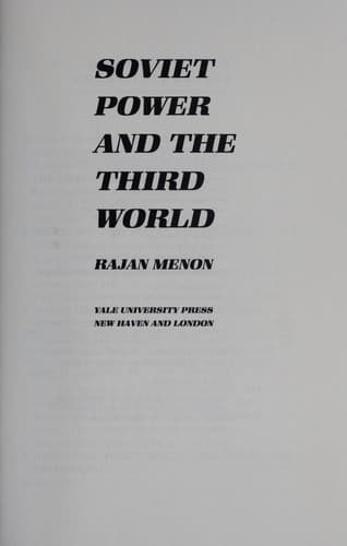 Tapa de Soviet Power and the Third World