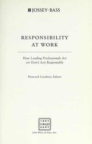 Tapa de Responsibility at work