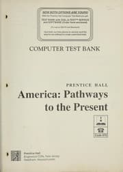Tapa de Computer test bank, Prentice Hall America: pathways to the present