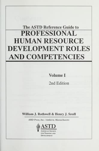 Tapa de The ASTD Reference Guide to Professional Human Resource Development Roles and Competencies
