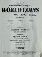 Tapa de 2011 standard catalog of world coins