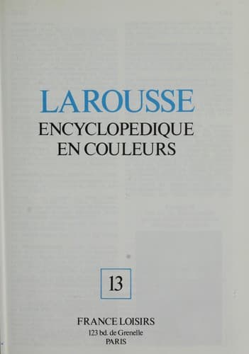 Tapa de Larousse encyclope dique en couleurs