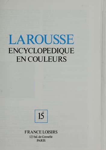 Tapa de Larousse encyclope dique en couleurs