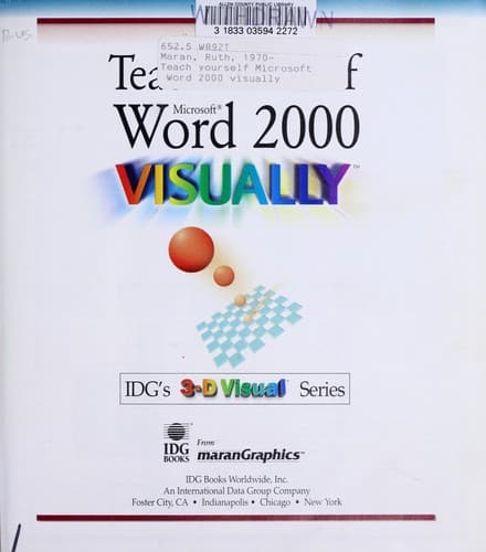 Tapa de Teach yourself Microsoft Word 2000 visually