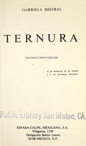 Tapa de Ternura