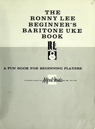 Tapa de The Ronny Lee beginner's baritone uke book