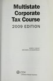 Tapa de Multistate corporate tax course