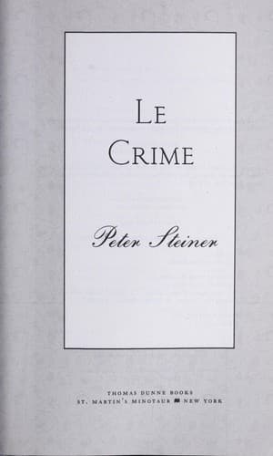 Tapa de Le crime