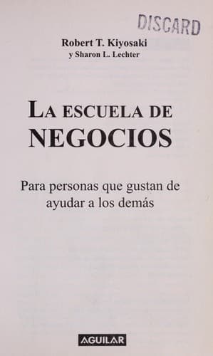 Tapa de La escuela de negocios