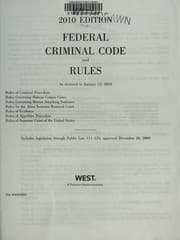 Tapa de Federal criminal code and rules
