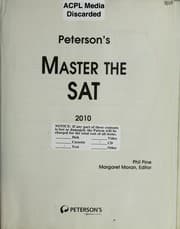 Tapa de Peterson's master the SAT 2010