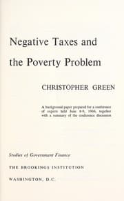 Tapa de Negative taxes and the poverty problem