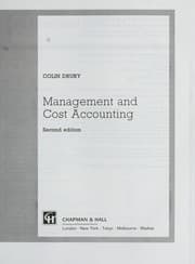 Tapa de Management and cost accounting