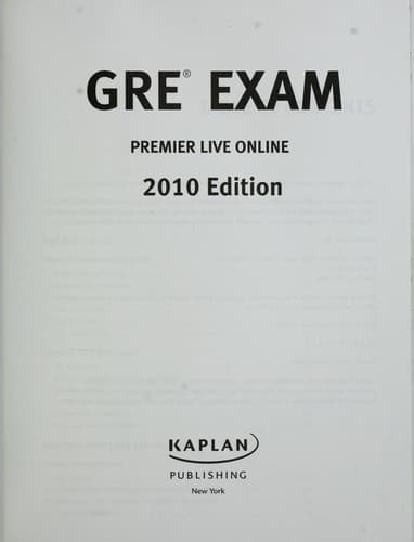 Tapa de GRE exam
