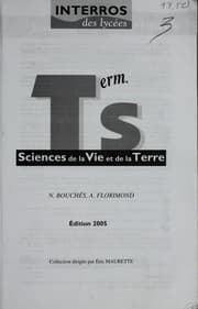 Tapa de Sciences de la vie et de la terre