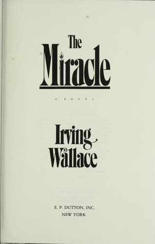 Tapa de The miracle