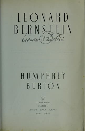Tapa de Leonard Bernstein