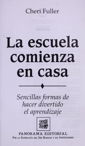 Tapa de La escuela comienza en casa