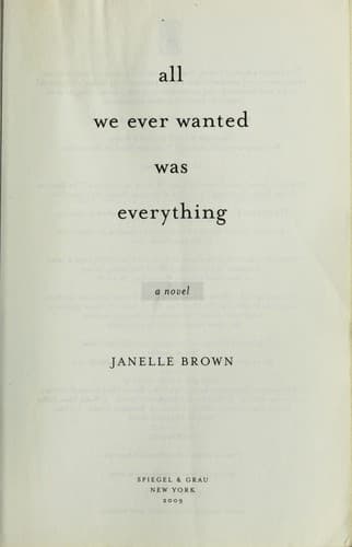 Tapa de All we ever wanted was everything