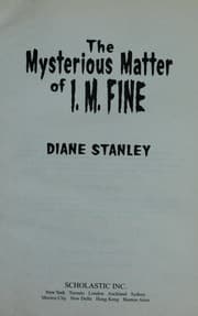 Tapa de The Mysterious matter of I.M. Fine