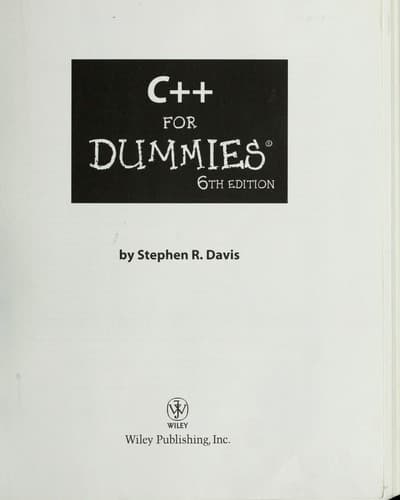 Tapa de C++ for dummies, 6th edition