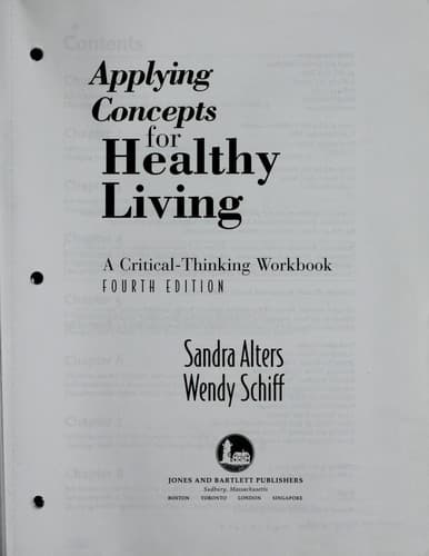 Tapa de Applying concepts for healthy living