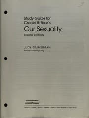 Tapa de Study guide for Crooks and Baur's Our sexuality, eighth edition