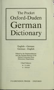 Tapa de The Pocket Oxford-Duden German dictionary