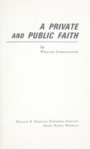 Tapa de A private and public faith