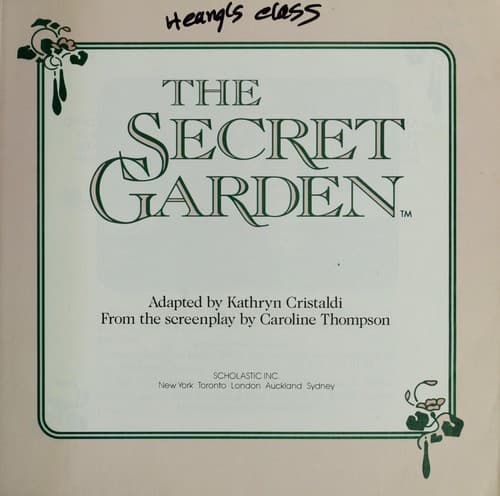 Tapa de The secret garden