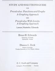 Tapa de Study and solutions guide for Precalculus