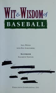 Tapa de Wit & wisdom of baseball