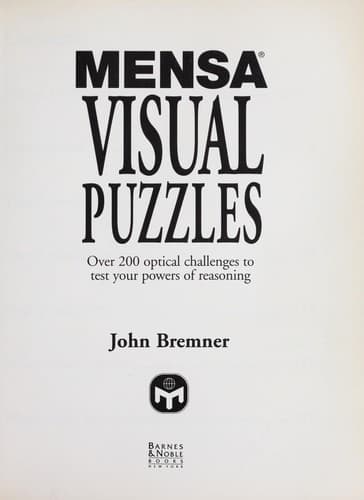 Tapa de MENSA visual puzzles