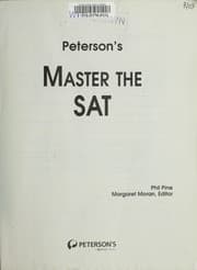 Tapa de Peterson's Master the SAT