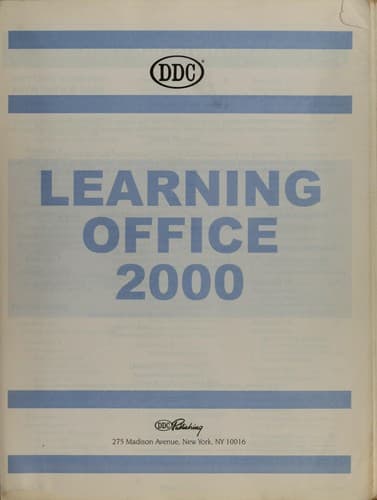 Tapa de Learning Office 2000