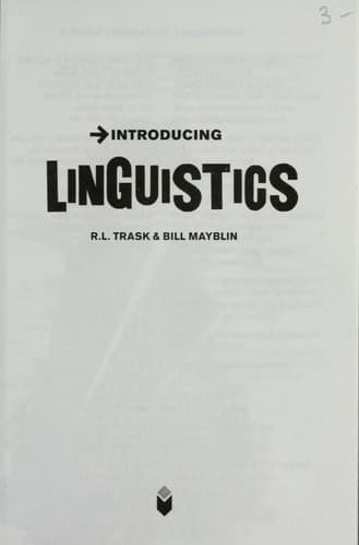 Tapa de Introducing linguistics